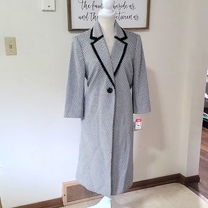 New Kasper Women's Mini Dot Knit Extended Topper